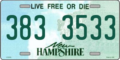 NH license plate 3833533