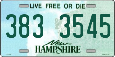 NH license plate 3833545