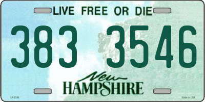 NH license plate 3833546