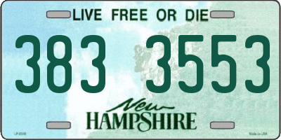 NH license plate 3833553