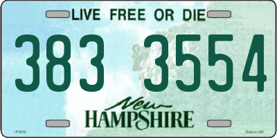 NH license plate 3833554