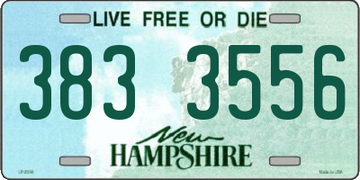 NH license plate 3833556
