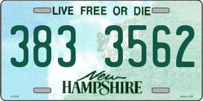 NH license plate 3833562