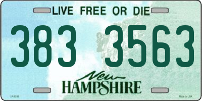 NH license plate 3833563