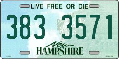 NH license plate 3833571