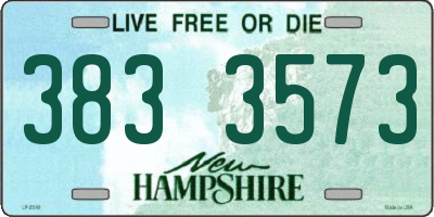 NH license plate 3833573