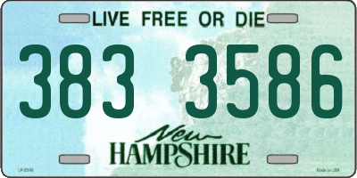 NH license plate 3833586