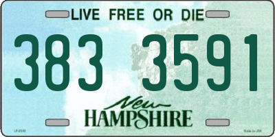 NH license plate 3833591
