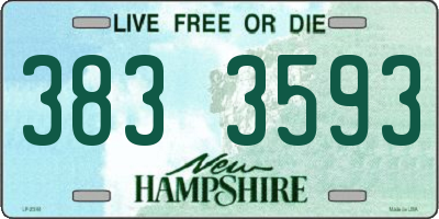 NH license plate 3833593