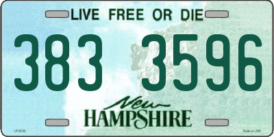 NH license plate 3833596