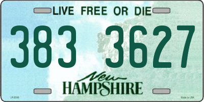 NH license plate 3833627
