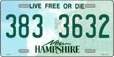 NH license plate 3833632