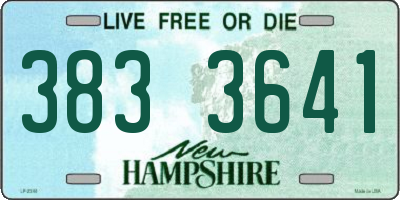 NH license plate 3833641