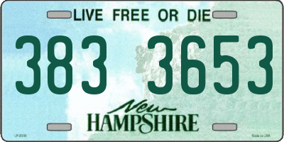 NH license plate 3833653