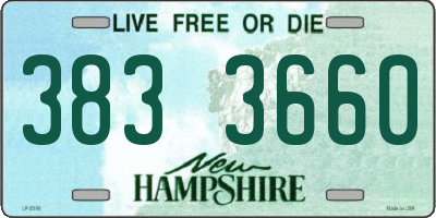 NH license plate 3833660