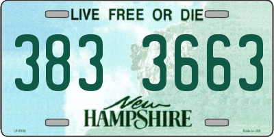 NH license plate 3833663