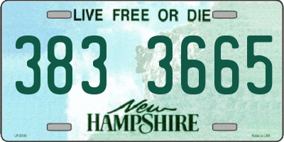 NH license plate 3833665