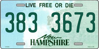 NH license plate 3833673