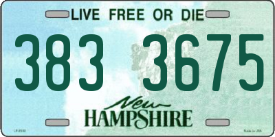 NH license plate 3833675