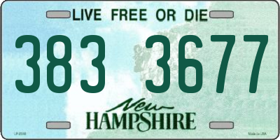 NH license plate 3833677
