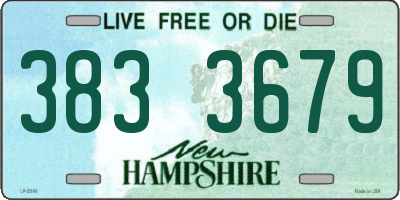 NH license plate 3833679