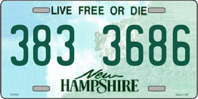 NH license plate 3833686