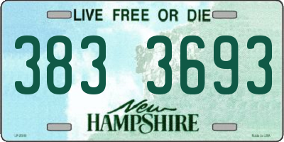 NH license plate 3833693