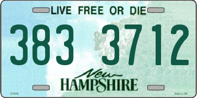 NH license plate 3833712