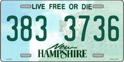 NH license plate 3833736