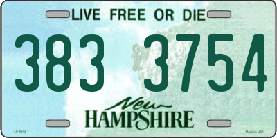NH license plate 3833754