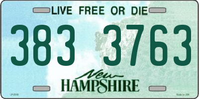 NH license plate 3833763