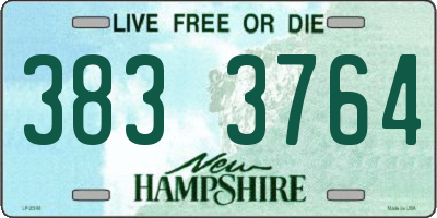 NH license plate 3833764