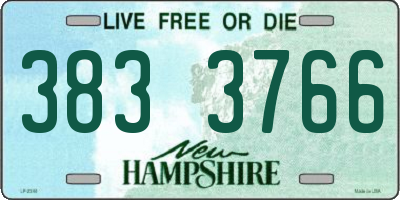 NH license plate 3833766