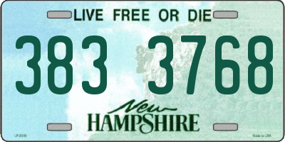 NH license plate 3833768