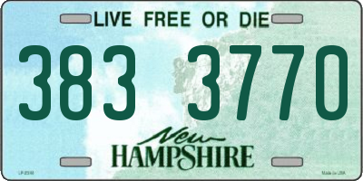 NH license plate 3833770