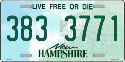 NH license plate 3833771