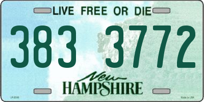 NH license plate 3833772