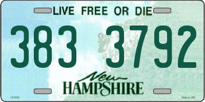 NH license plate 3833792