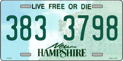 NH license plate 3833798