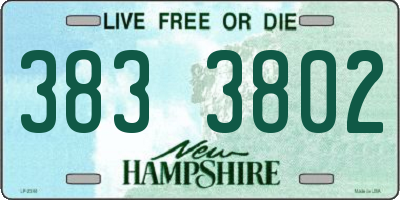 NH license plate 3833802