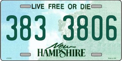 NH license plate 3833806