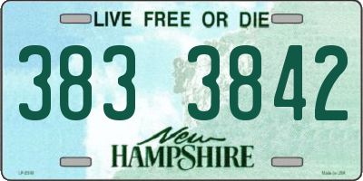 NH license plate 3833842