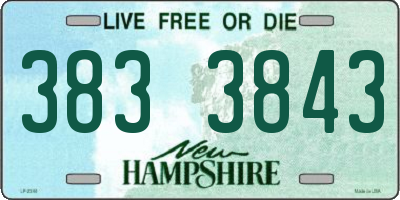 NH license plate 3833843