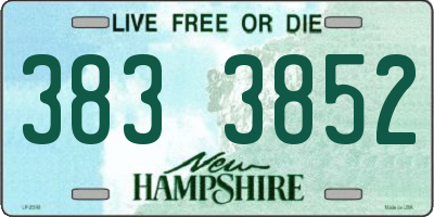 NH license plate 3833852