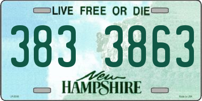 NH license plate 3833863