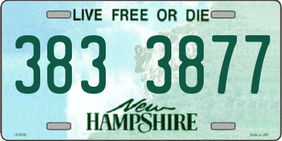 NH license plate 3833877