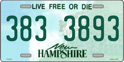 NH license plate 3833893