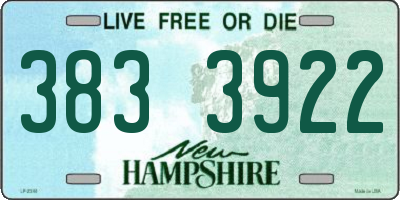 NH license plate 3833922