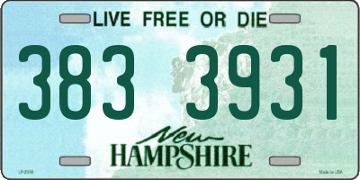 NH license plate 3833931