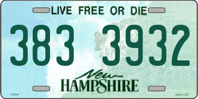 NH license plate 3833932